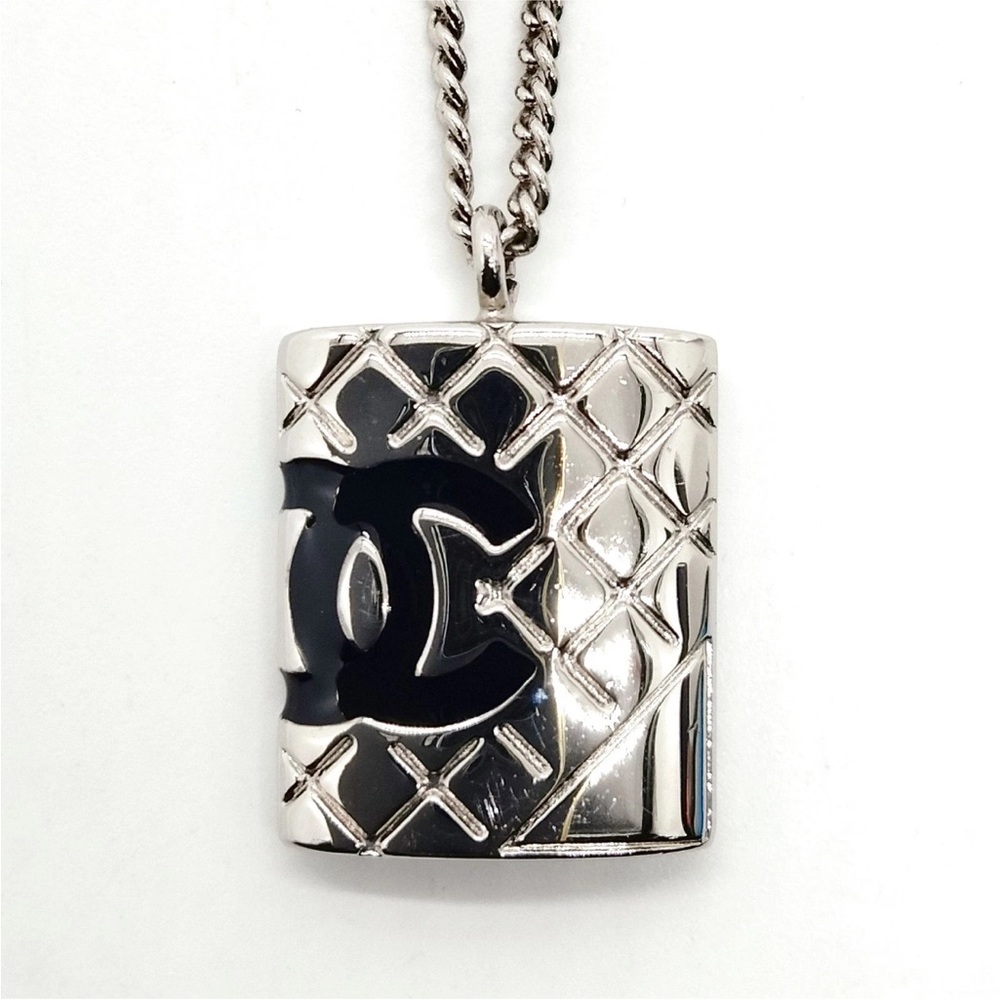 CHANEL coco cambon pendant necklace Silver